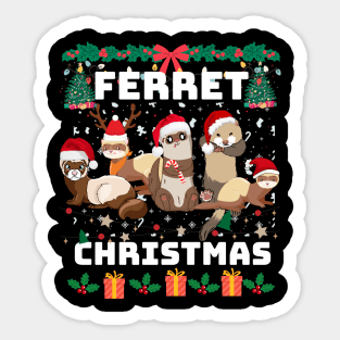 Ferret - Christmas Sticker